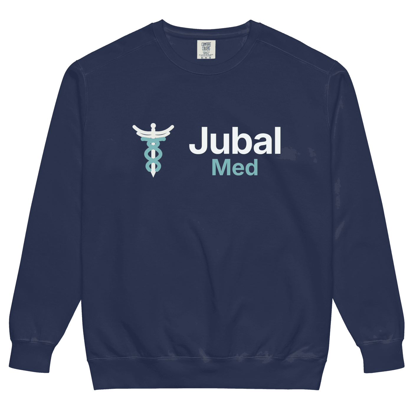 Jubal Med Garment-Dyed Crewneck in True Navy