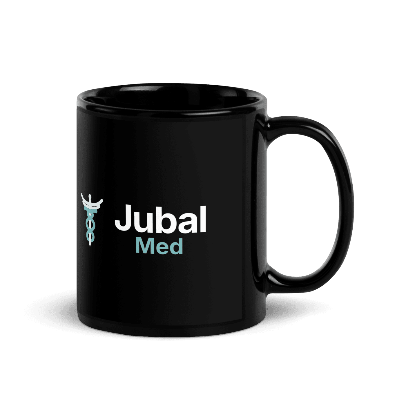Jubal Med Glossy Mug — Black in Black