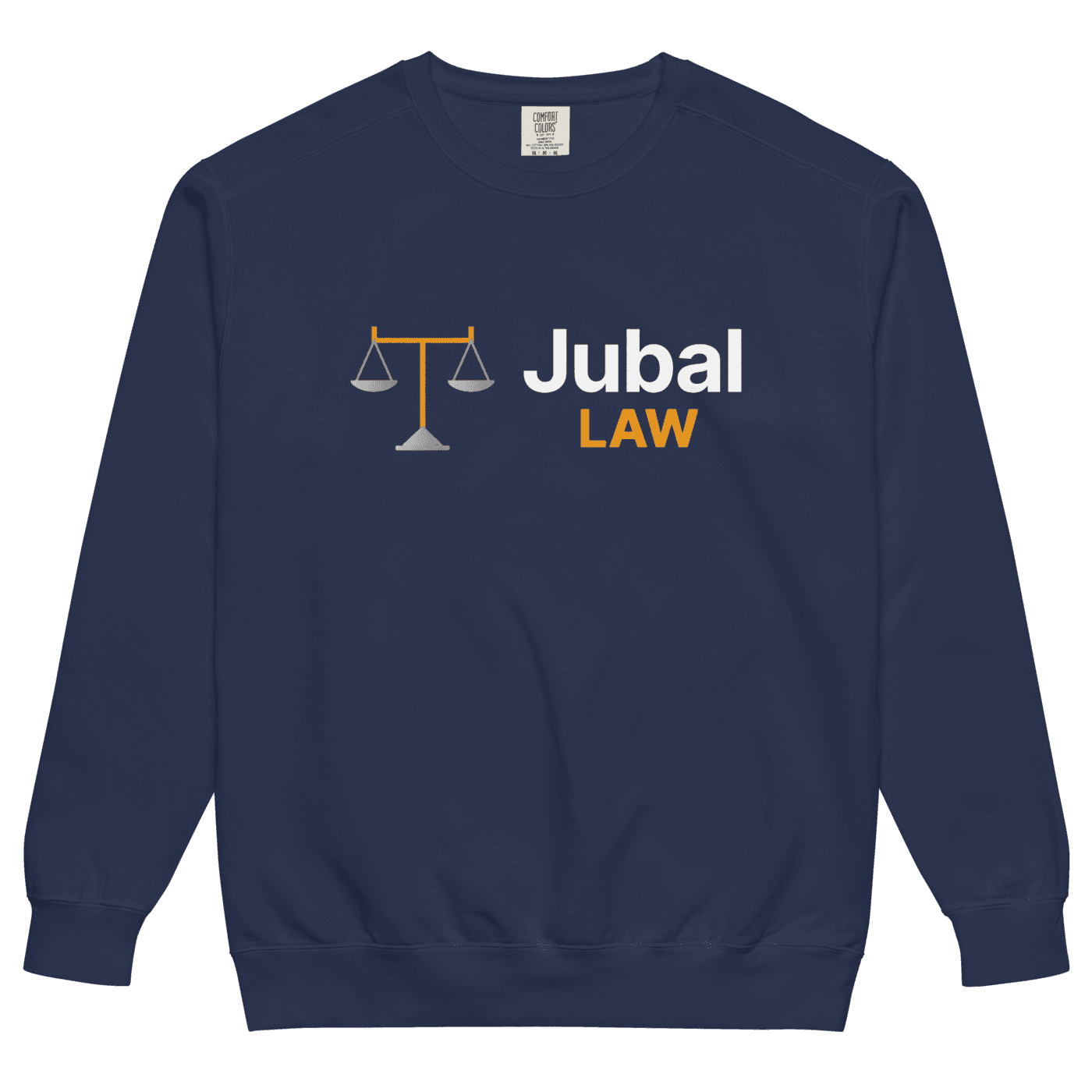 Jubal Law Garment-Dyed Crewneck in True Navy
