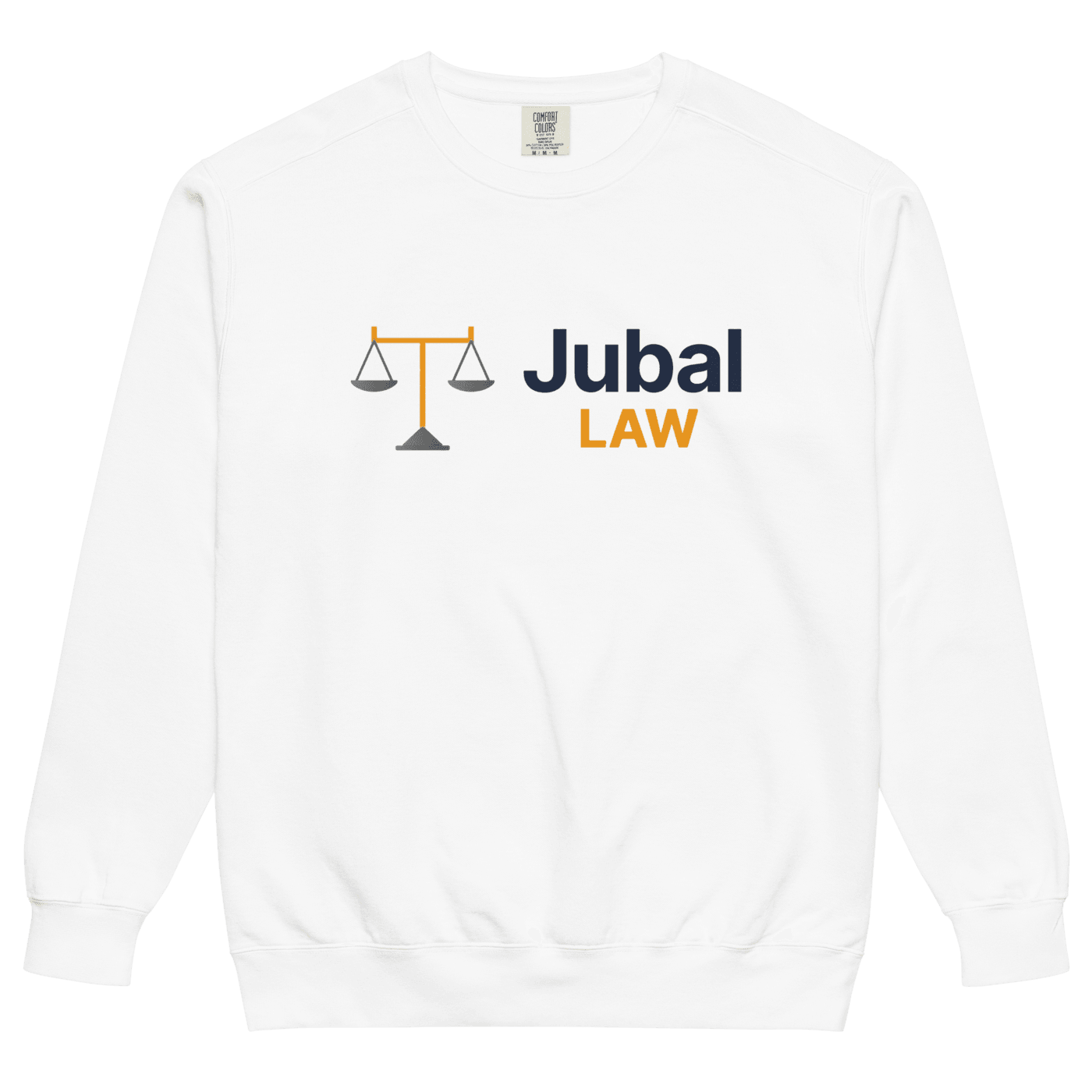 Jubal Law Garment-Dyed Crewneck in White
