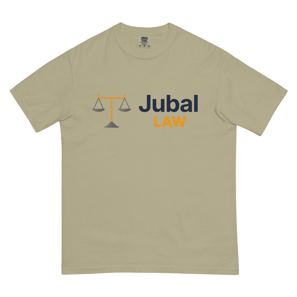 Jubal Law Garment-Dyed Heavyweight Tee in Khaki